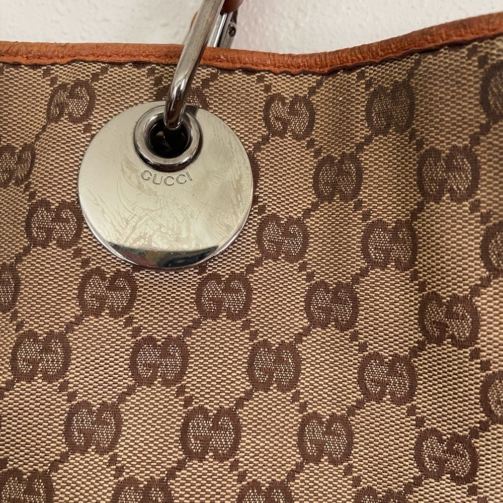 GUCCI Beige/light Brown  GG Canvas Tote bag - Picture 2 of 13